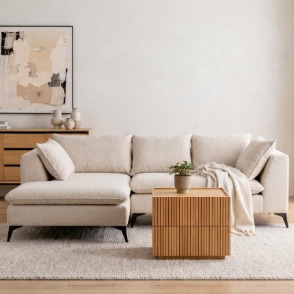 Hoekbank Jimmy creme links Kare Design