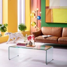 Contemporary glass coffee table - Clear Club Basic - Kare Design