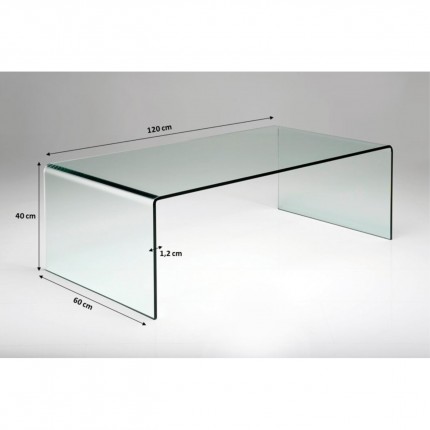 Coffee Table Visible Clear 120x60cm Kare Design