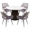 Ensemble table et 4 chaises grises - Francisco Glenn - Kare Design