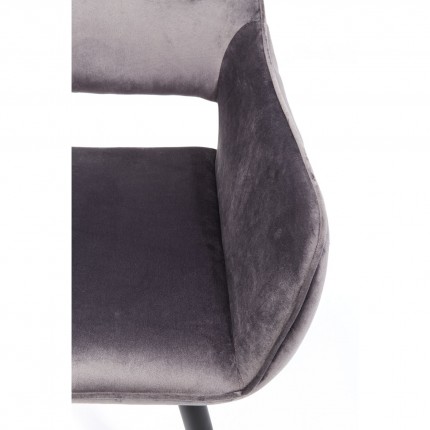 Set tafel en 4 stoelen Francisco Glenn grijs Kare Design