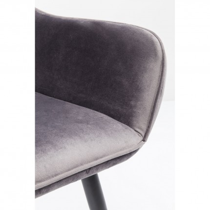 Set tafel en 4 stoelen Francisco Glenn grijs Kare Design