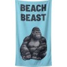 Serviettes de plage gorille sur fond bleu - Beach Beast - Kare Design