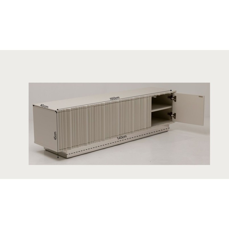 Buffet bas Stucco blanc 160x45cm