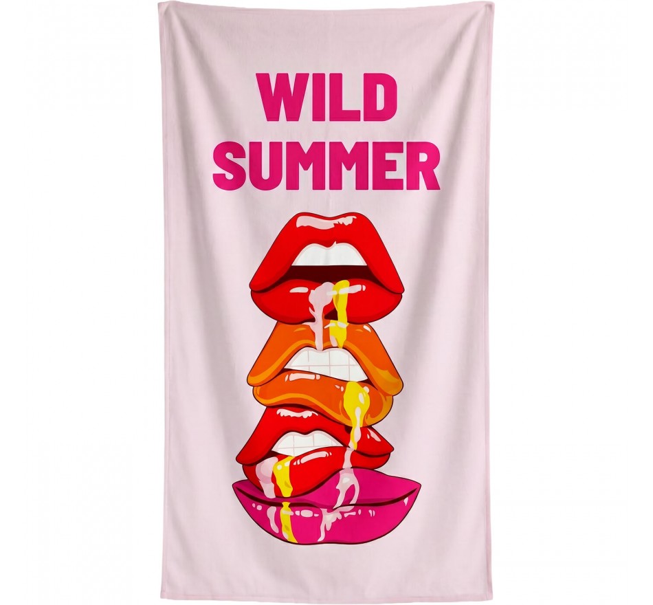 Serviettes de plage Wild Summer 90x170cm set de 2 Kare Design