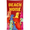Serviettes de plage perroquets sur fond rouge - Beach Noise - Kare Design