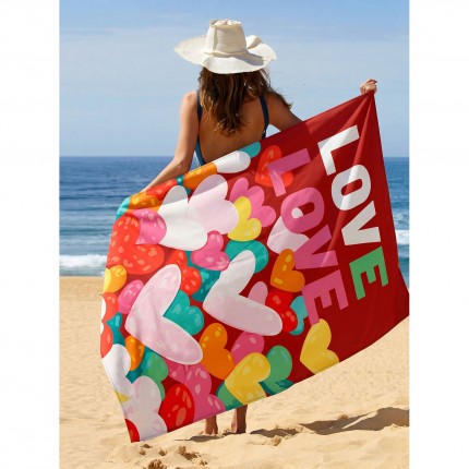 Strandhanddoek Love 90x170cm (2/Set) Kare Design