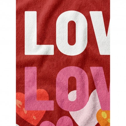 Serviettes de plage Love 90x170cm set de 2 Kare Design