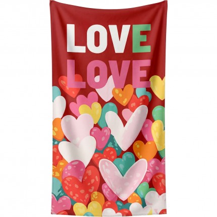 Serviettes de plage Love 90x170cm set de 2 Kare Design
