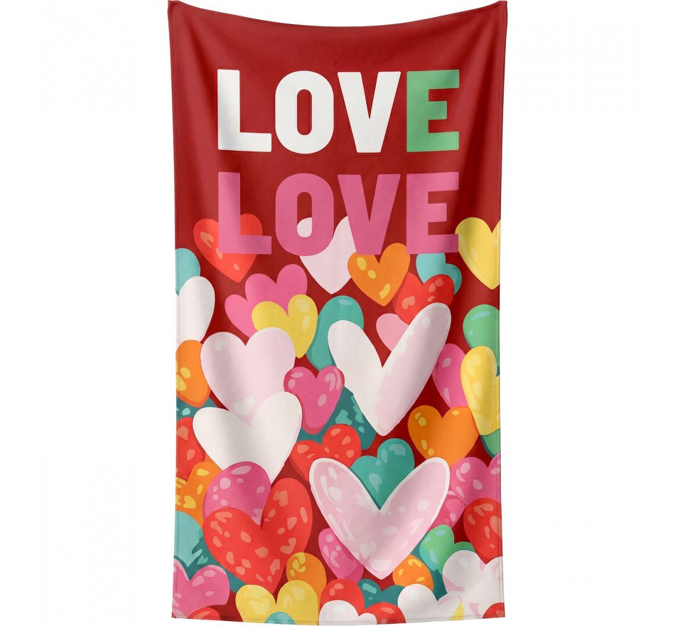 Serviettes de plage Love 90x170cm set de 2 Kare Design