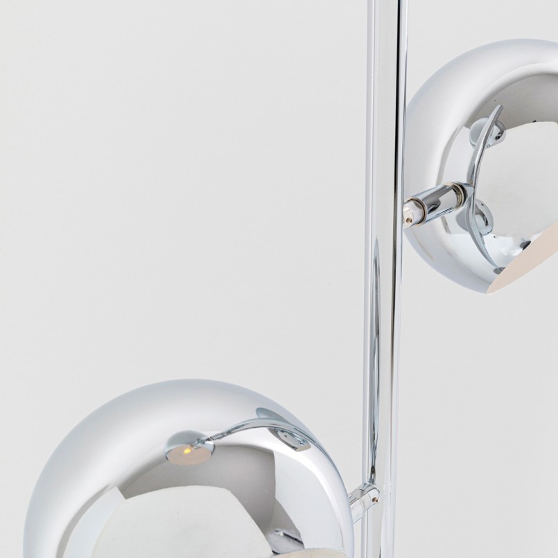 Lampadaire Moderne Argent - Calotta Chrome - Kare Design