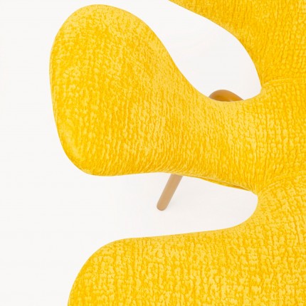 Chaise avec accoudoirs Soft Blossom jaune Kare Design