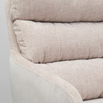 Swivel chair with armrests Bosse cream Kare Design