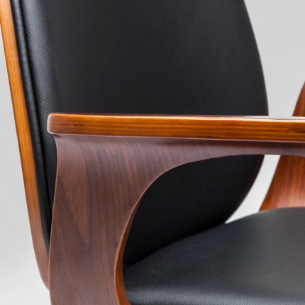 Chaise de bureau pivotante Patron noyer Kare Design