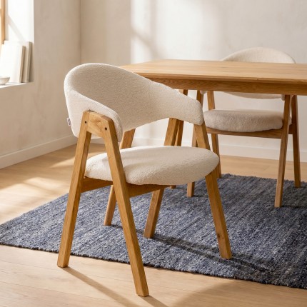 Chair with armrests Jonte cream Kare Design