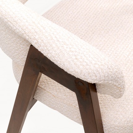 Chair with armrests Jonte cream Kare Design