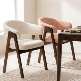 Chair with armrests Jonte pink Kare Design