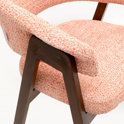 Chaise avec accoudoirs Jonte rose Kare Design