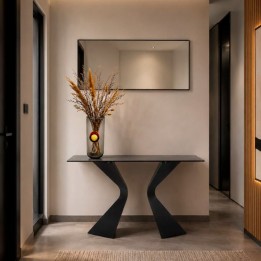 Vase en verre gris avec détails en relief - Drip - Kare Design
