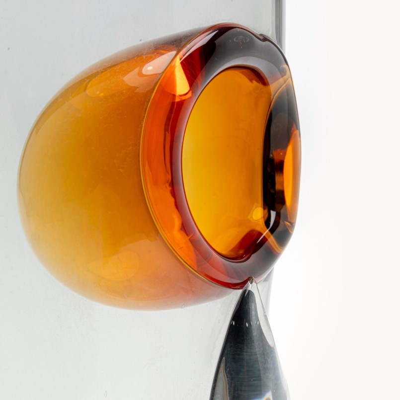 Vase en verre gris avec détails en relief - Drip - Kare Design