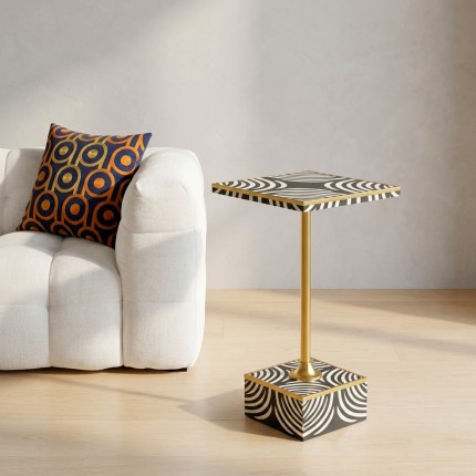 Table d'appoint zèbre 25x25cm Kare Design