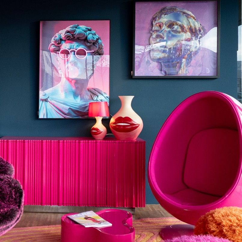Lampe à poser lèvres rouges - Labbra - Kare Design