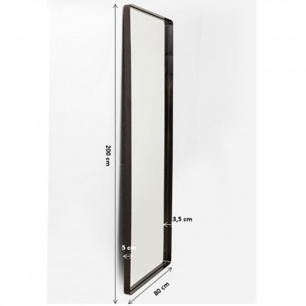 Spiegel Ombra Soft Zwart 200x80cm Kare Design
