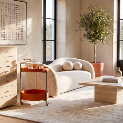 Sofa Livia Melange 2-Zits creme Kare Design
