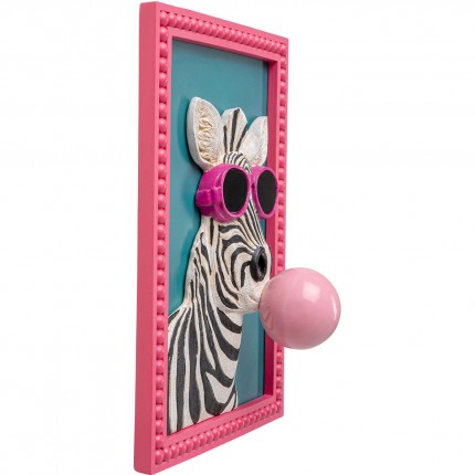 Tableau 3D zèbre chewing-gum 20x31cm Kare Design