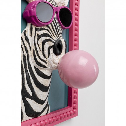 Schilderij 3D zebra kauwgom 20x31cm Kare Design
