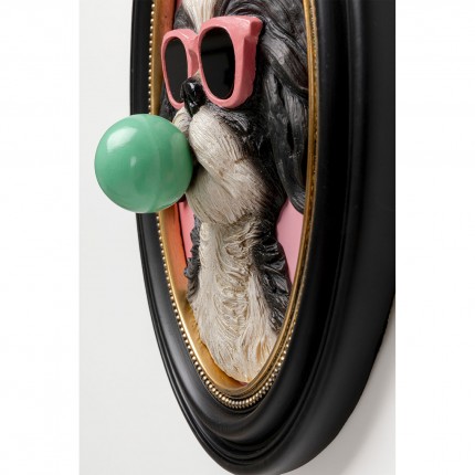 Framed Picture 3D dog bubble gum 23x31cm Kare Design