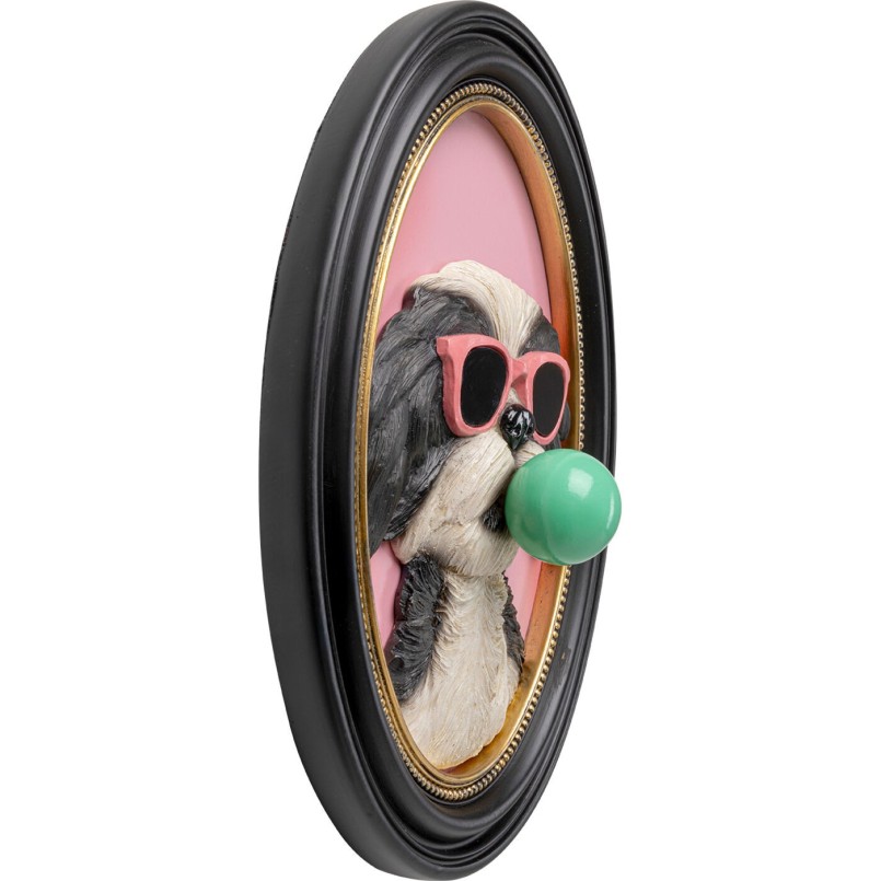 Tableau en relief chien bulle de chewing-gum - Kare Design