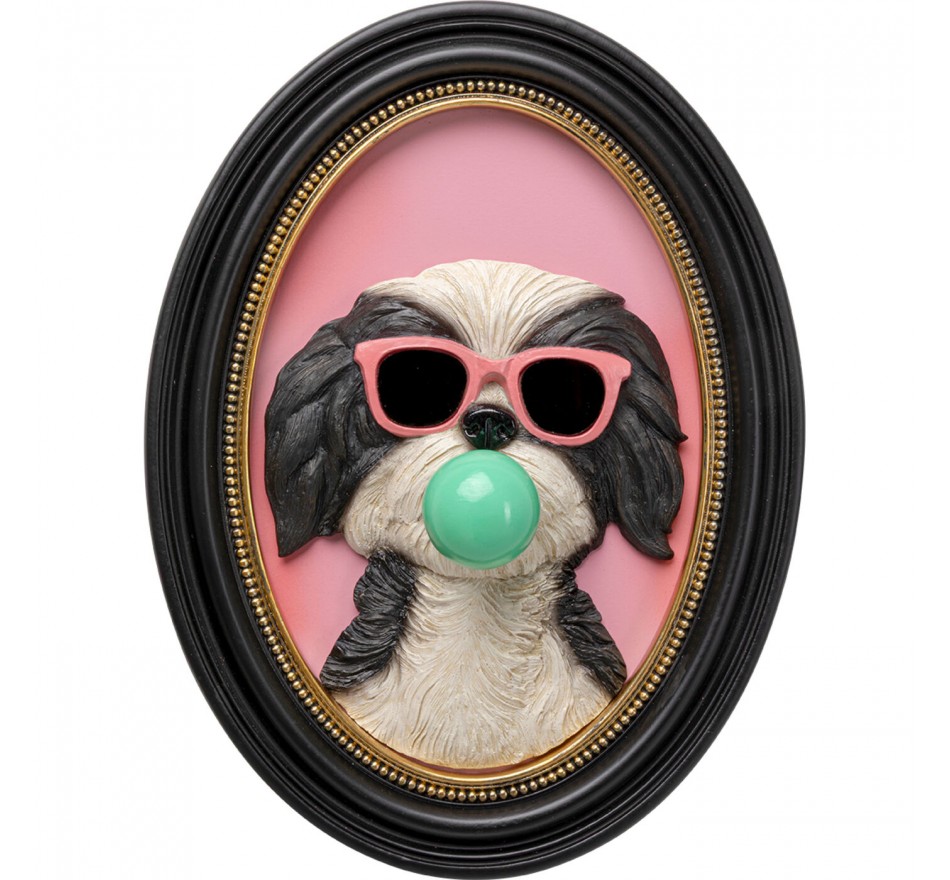 Framed Picture 3D dog bubble gum 23x31cm Kare Design