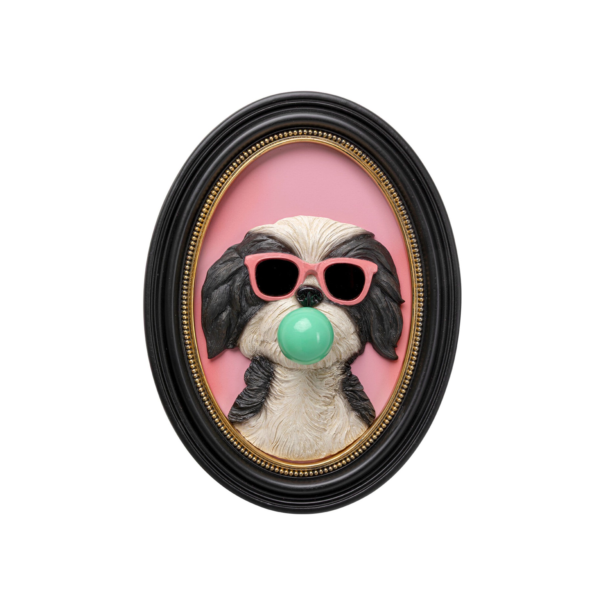 Tableau 3D chien chewing-gum 23x31cm Kare Design