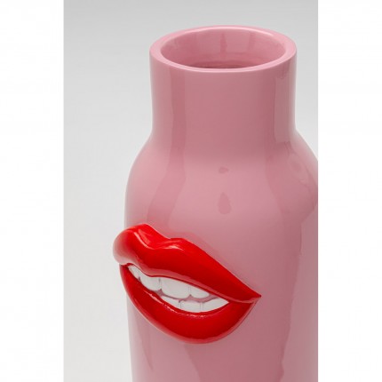 Vaas roze mond rood 32cm Kare Design