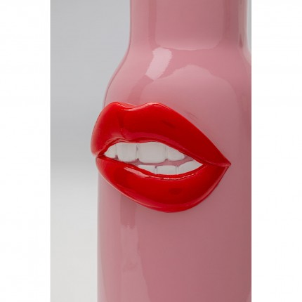 Vaas roze mond rood 32cm Kare Design