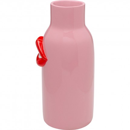 Vaas roze mond rood 32cm Kare Design