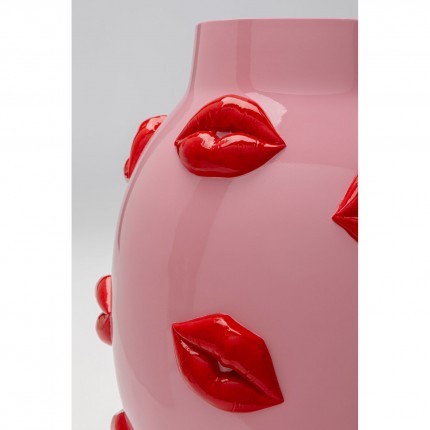 Vaas roze monden rood 31cm Kare Design