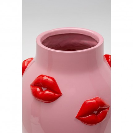 Vase pink mouths red 31cm Kare Design