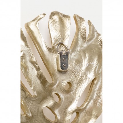 Wanddecoratie Monstera blad goud 62cm Kare Design