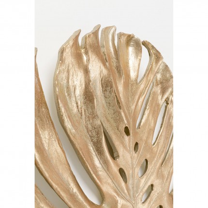 Déco murale feuille de Monstera dorée 62cm Kare Design