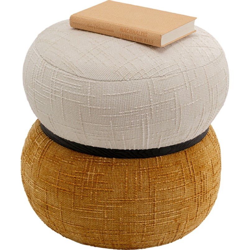 Pouf rond bicolore - Acapella - Kare Design