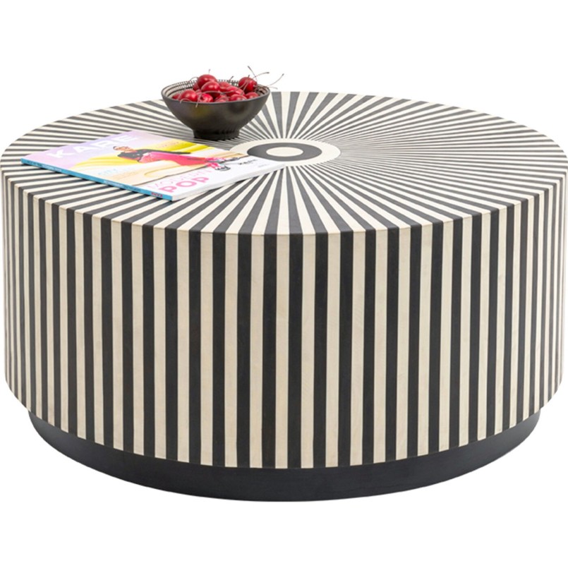 Eigentijdse zwart-witte salontafel - Electra - Kare Design