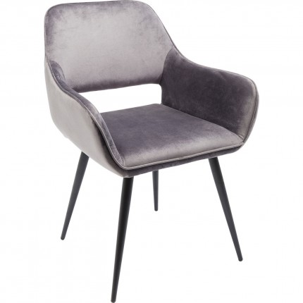 Set table and 4 chairs Francisco Glenn grey Kare Design