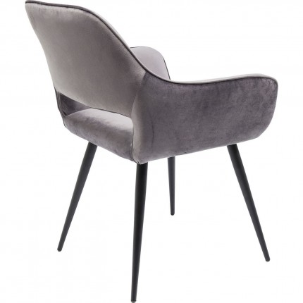 Set tafel en 4 stoelen Francisco Glenn grijs Kare Design