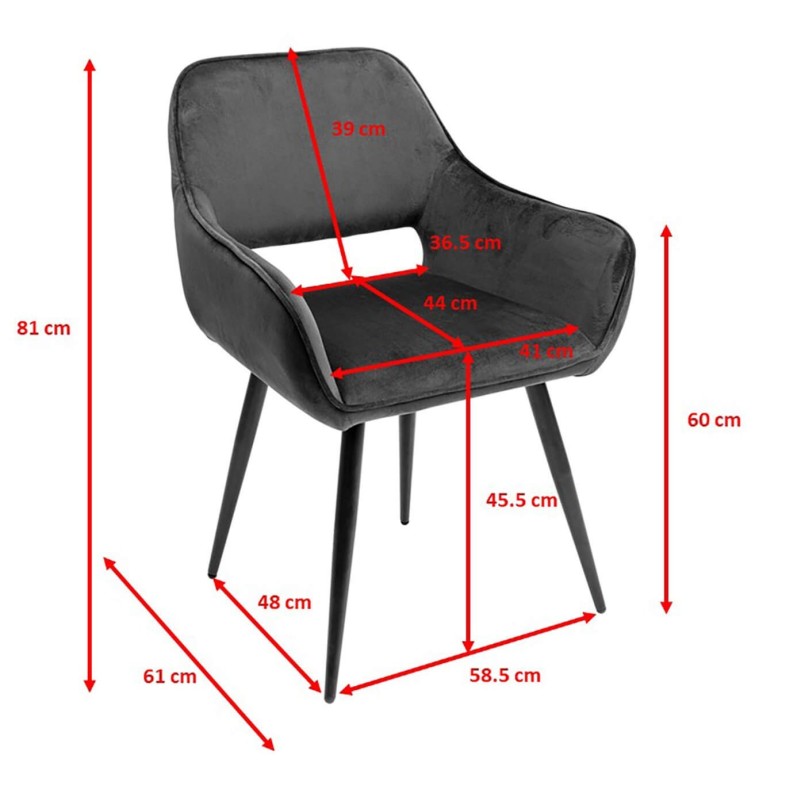 Ensemble table et 4 chaises grises - Francisco Glenn - Kare Design