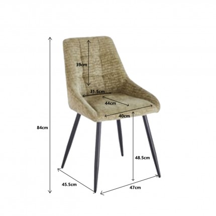 Chaise Ruby verte Kare Design