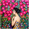 Wandfoto Art Nouveau bloemen 120x120cm Kare Design