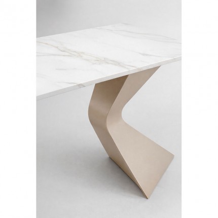 Console Gloria 140x45cm macchiato ceramic white Kare Design