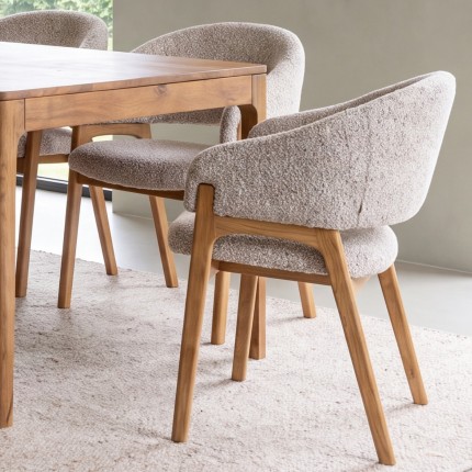 Chair with armrests August grey Kare Design